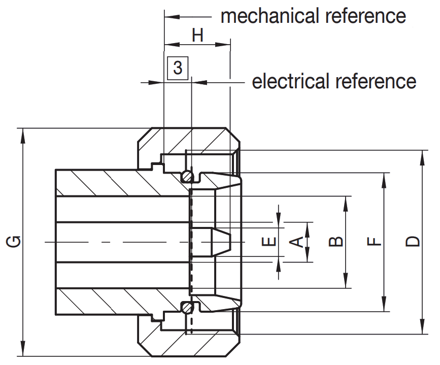4.3-10 RF connector male plug CAD drawing