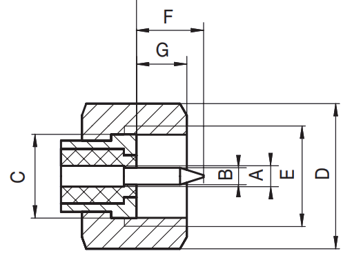 Microdot male plug RF connector