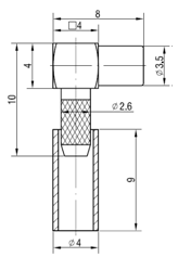 MMCX-C-KW1.5 CAD drawing