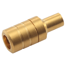 SMB female straight solder connector for 0.086" semi flexible and semi rigid cable types