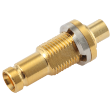 1.0/2.3 Type-A screw on female straight solder connector for 0.086" semi flexible/rigid cable
