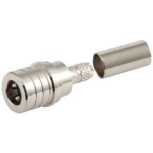 QMA male straight crimp connector for RG58 coaxial cables