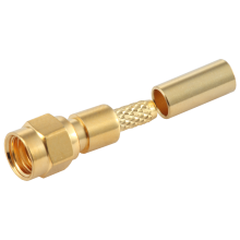 SMC female straight crimp connector for LMR100, RG174, RG316 coaxial cable