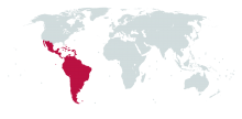 UN M49 Latin America and Caribbean Map Outline
