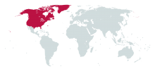 UN M49 Northern America Outline