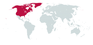 UN M49 Northern America Outline
