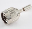 N Male crimp connector for RG58 coaxial cable