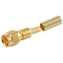 SMC female straight crimp connector for LMR100, RG174, RG316 coaxial cable