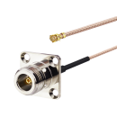 Superbat N Female 4-Hole Flange to IPX / U.FL RG-178 Cable Assembly